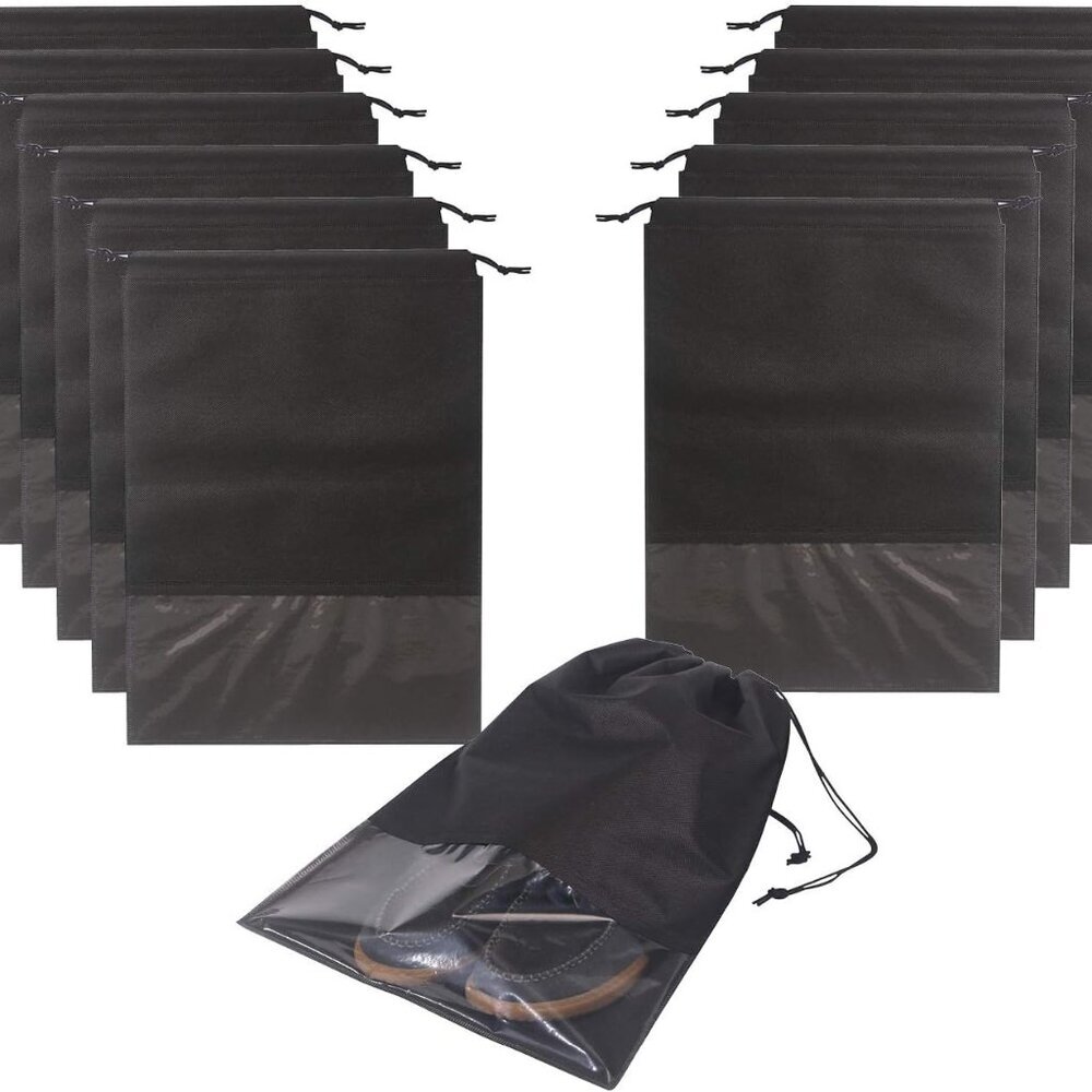 12PCS Travel Shoe Bags with Rope for Men and Women Large Shoes Pouch Storage Pac